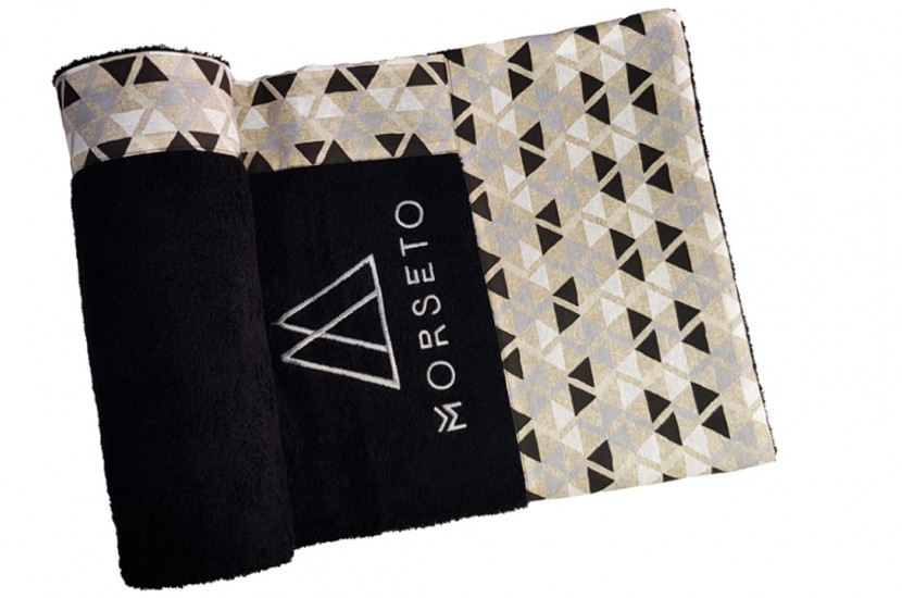 Πετσέτα Θαλάσσης MORSETO Luxury Black Triangle 145 x 80cm